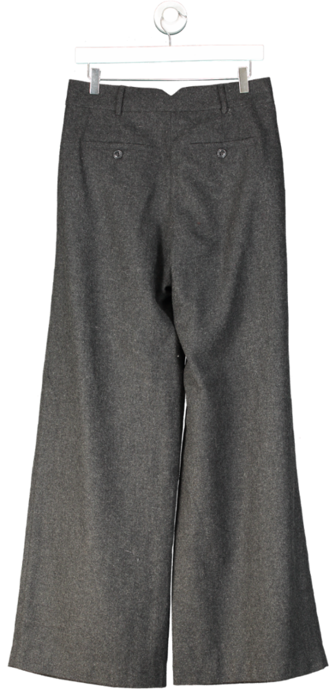wat the brand Grey Sulvam Flano Piping Wide Leg Trousers UK 10