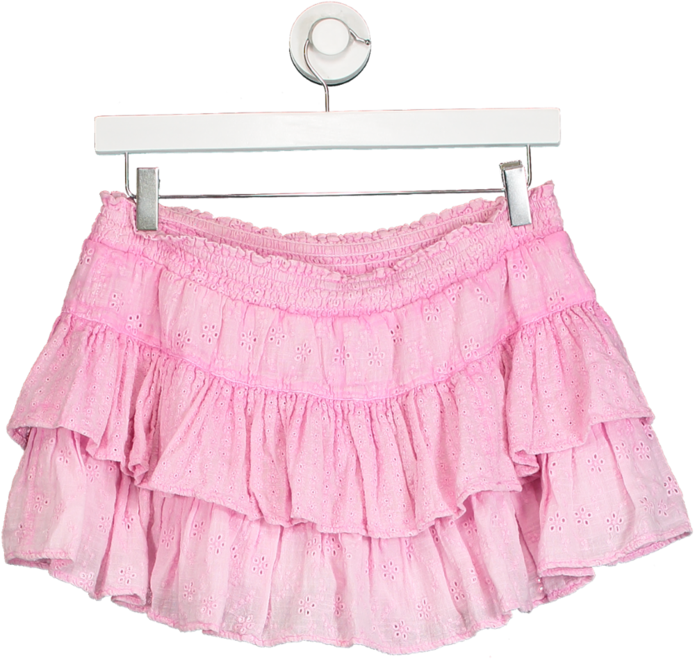 kimchi blue Pink Tilly Broderie Mini Skort UK L