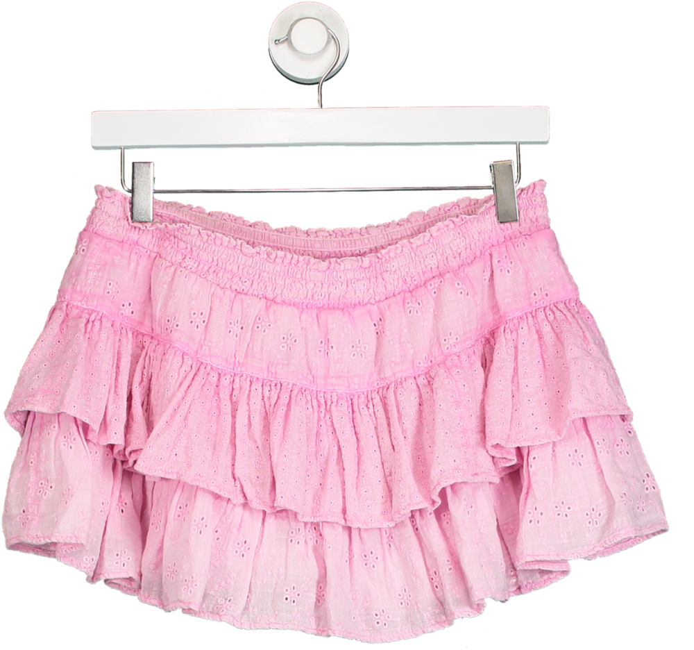 kimchi blue Pink Tilly Broderie Mini Skort UK L