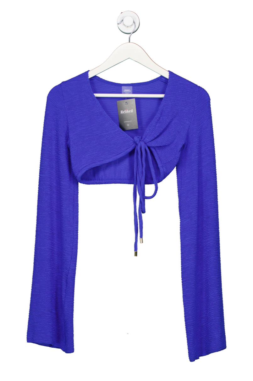 Monday Swimwear Blue Azores Top - Cobalt Crinkle UK L