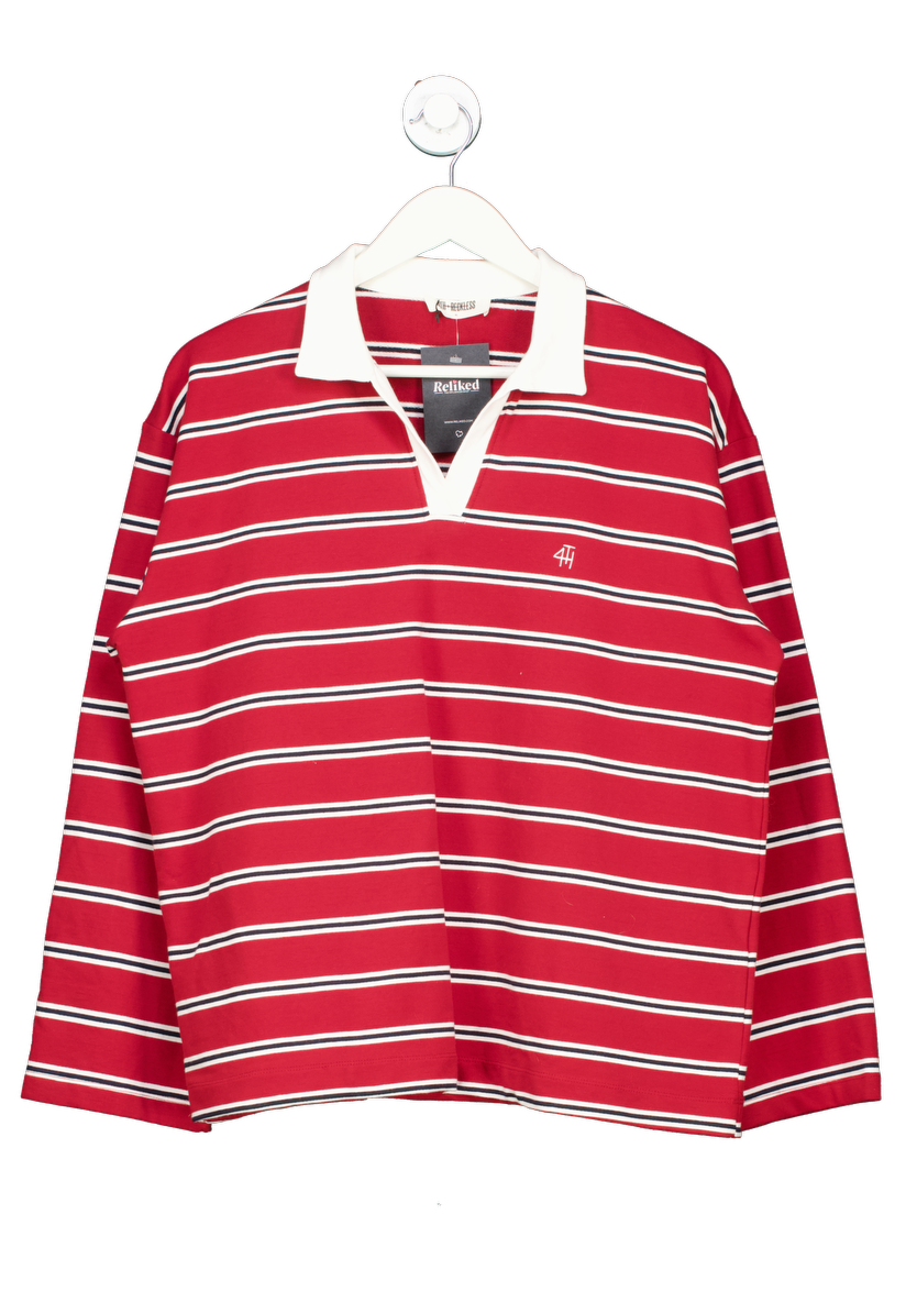 4th & Reckless Red Alicia Polo Shirt UK M