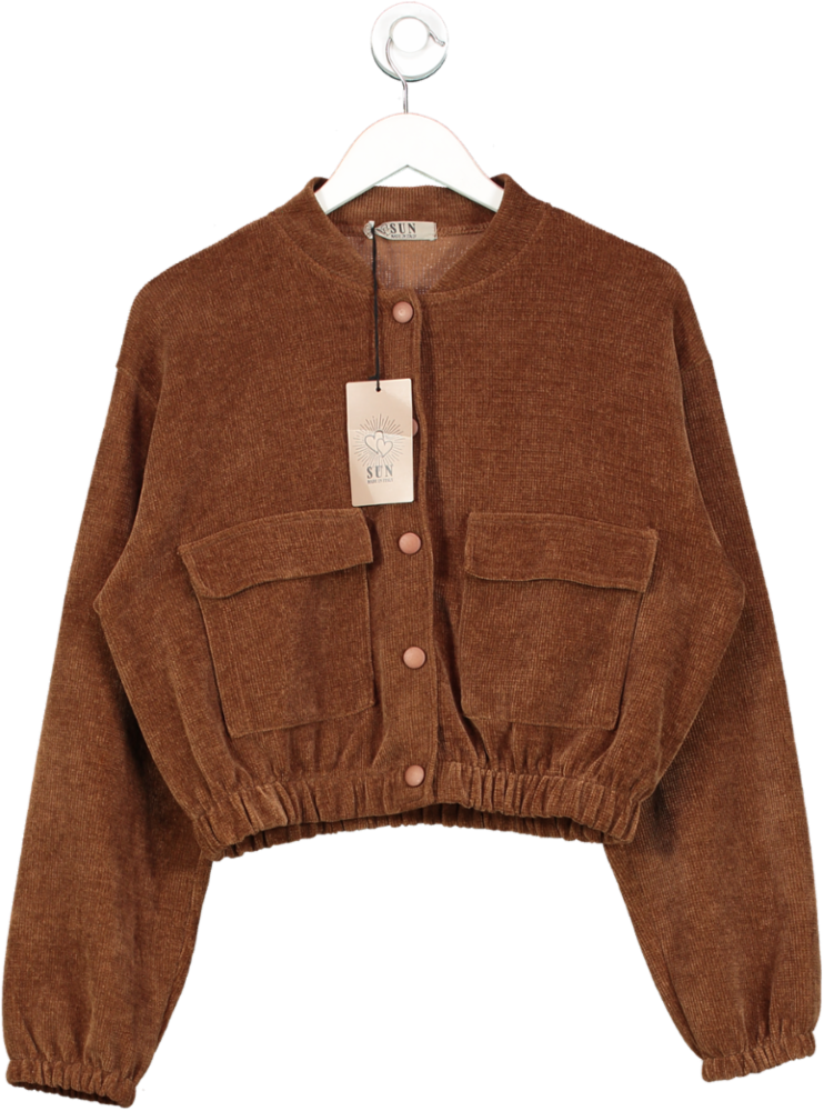 Sun Brown Corduroy Bomber Jacket UK L