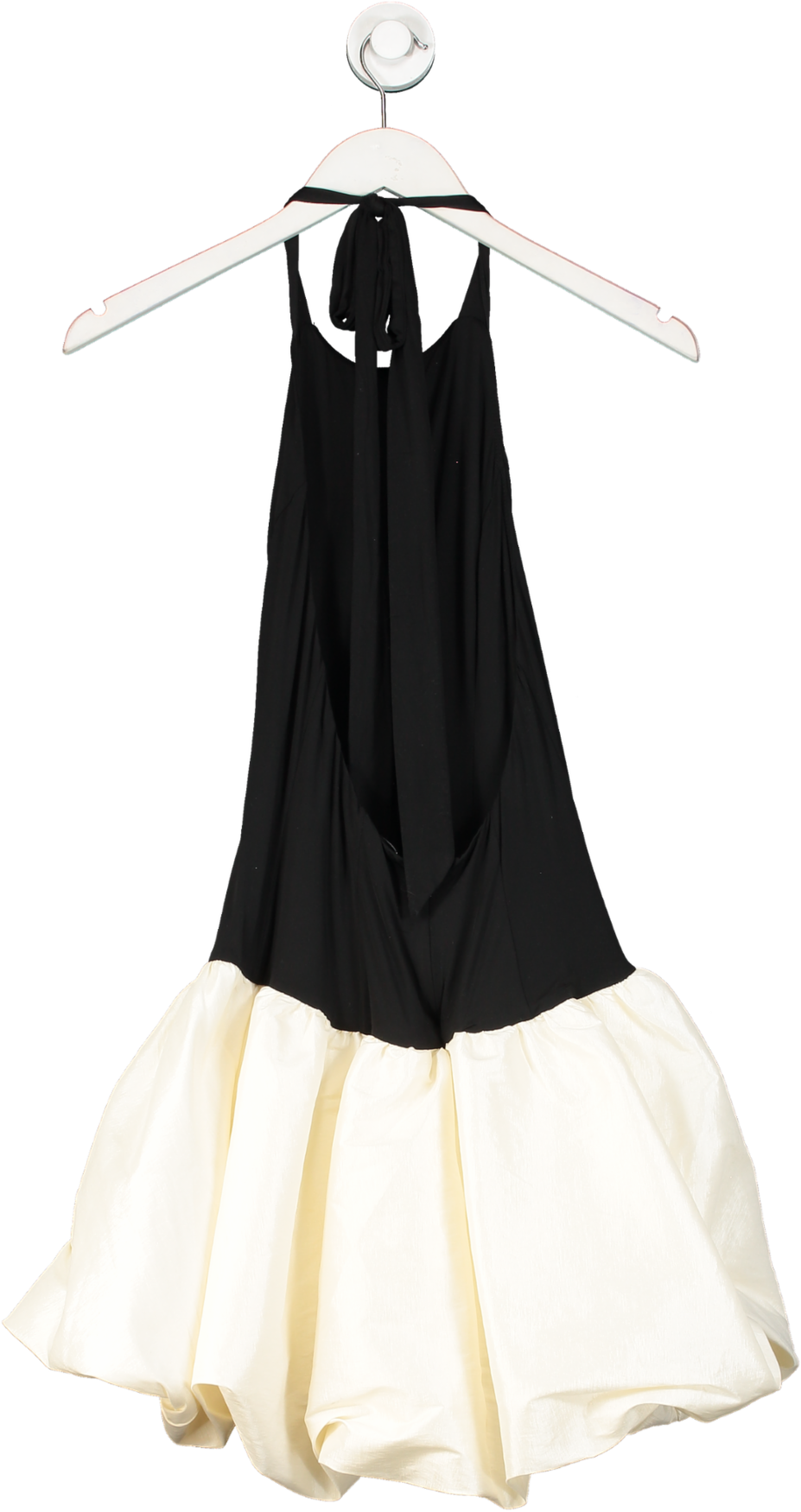 Lucy in the sky Halter Bubble Dress In Black And White UK 10