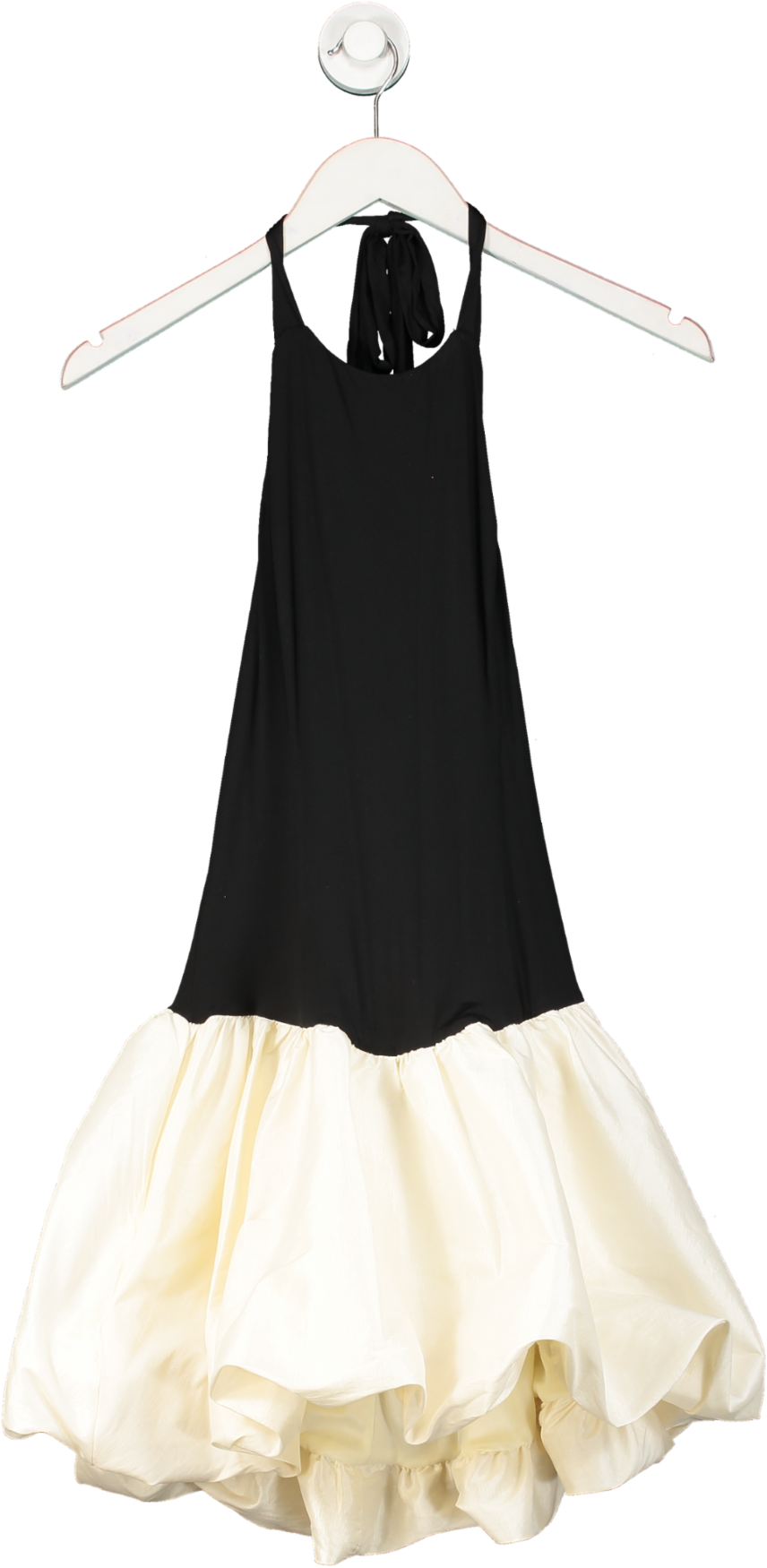 Lucy in the sky Halter Bubble Dress In Black And White UK 10