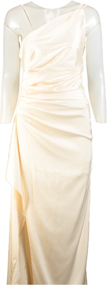 Babyboo Cream Ariel Maxi Dress UK M