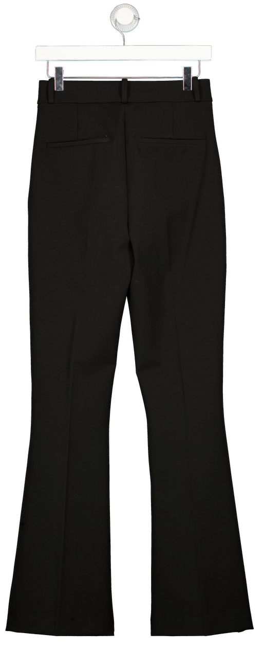 REISS Flared High Rise Trousers In Black UK 8