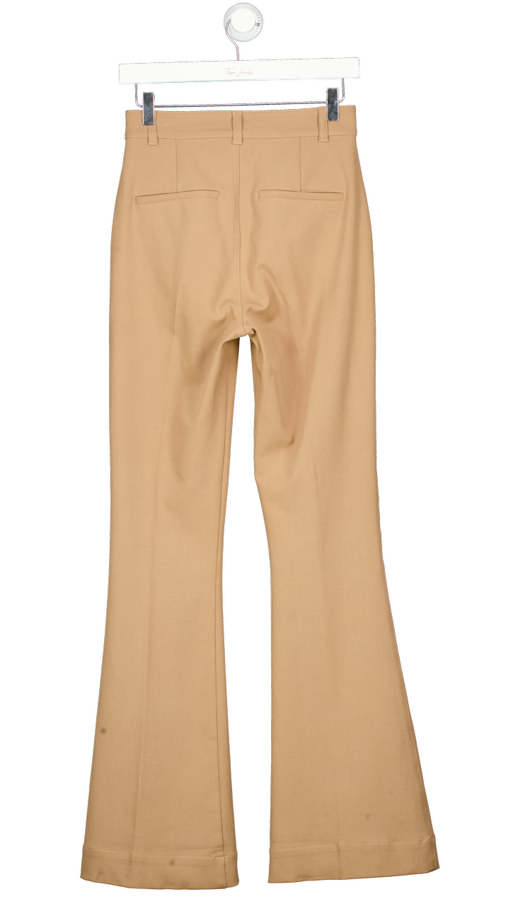 REISS Sian Camel Beige High Waisted Skinny Flare Trouser UK 6