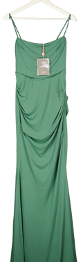 HOUSE OF CB Green Milena Forest Corset Maxi Dress UK M