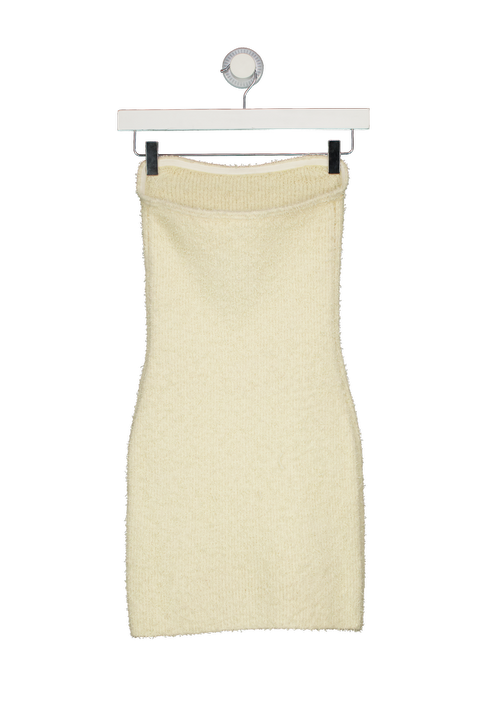 Alix NYC Cream Textured Knit Bandea Mini Dress UK XS