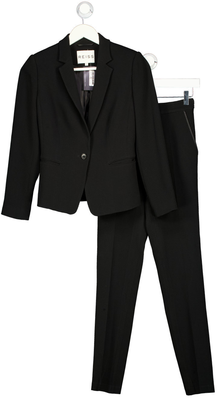 REISS 2-piece Black Lillian Blazer And Slim Leg Trouser Suit UK XXS-XS