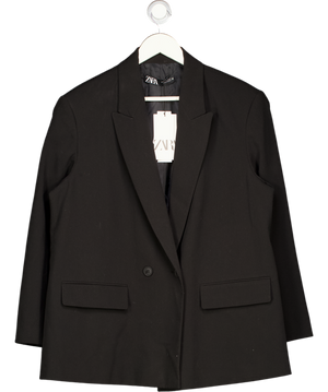 ZARA Black Double Breasted Blazer UK XL
