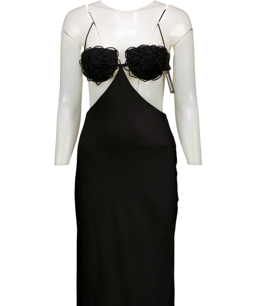 selezza Black Everlyn Maxi Dress UK XS