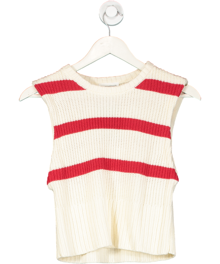 Lovers and Friends Cream Alvise Stripe Top UK XS