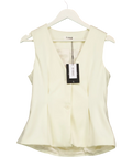 4th & Reckless Mila Tailored Cinched Waistcoat Cream UK 12