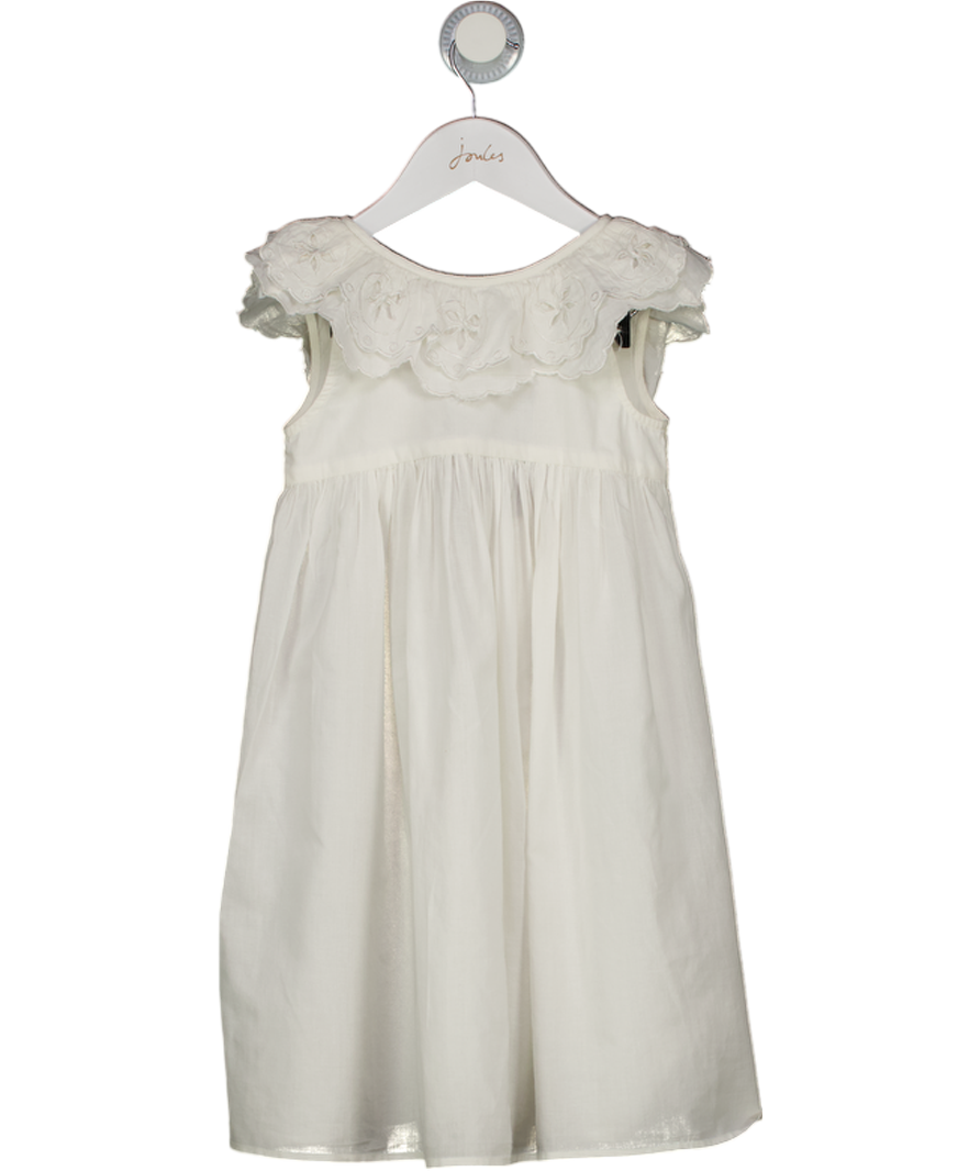FAUNE White 100% Cotton Lace Collar Dress 2-4 Years