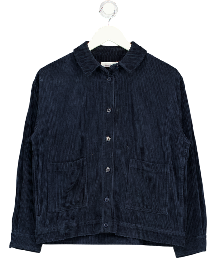 Samsøe Samsøe Navy Blue Corduroy Shirt Jacket UK S