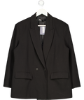 ZARA Black Double Breasted Blazer UK L