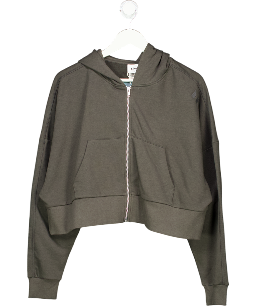 My protein Grey Hybrid Cropped Zip Through Hoodie UK S
