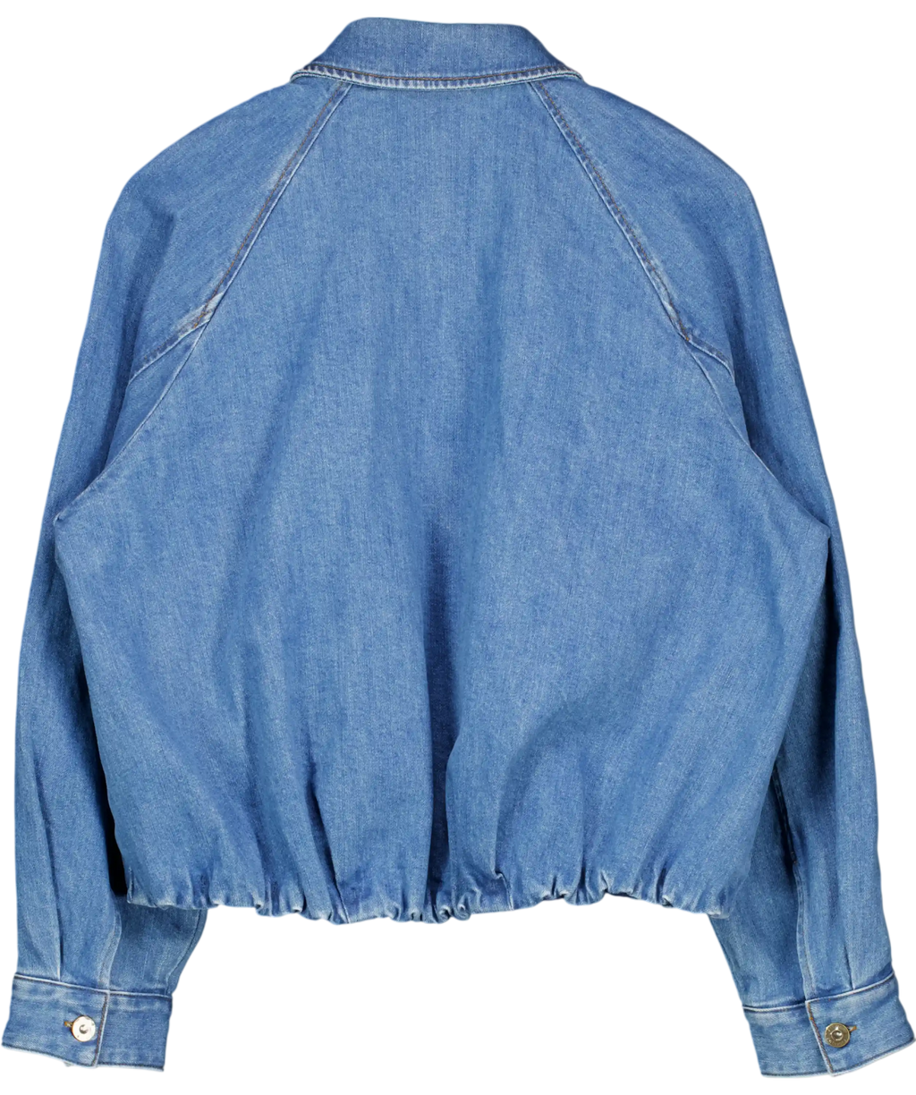 FABRIQUE Blue X Rebekka Bach Janet 90s Inspired Ballon Jacket In Cotton Denim UK S