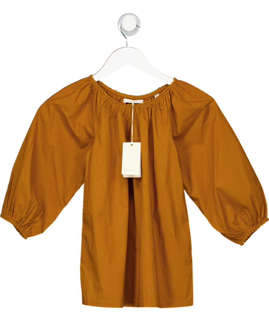 DÔEN Rust Brown 100% Organic Cotton Spruce Dress 6 Years