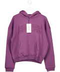 Bo + Tee Purple Embroidered Oversized Hoodie In Plum UK S