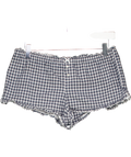 Brandy Melville Blue Frill Check Shorts UK XS/S