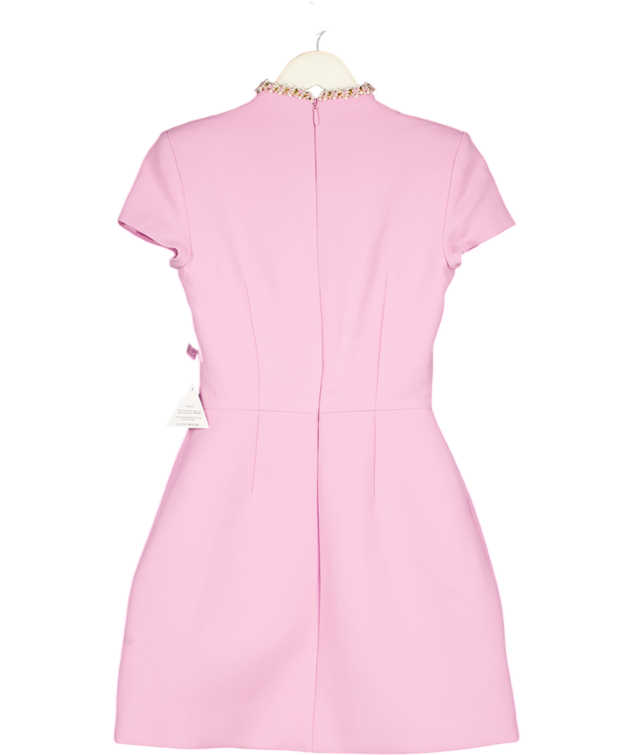 NADINE MERABI Simone Pink Pearl Embellished  Dress UK 6