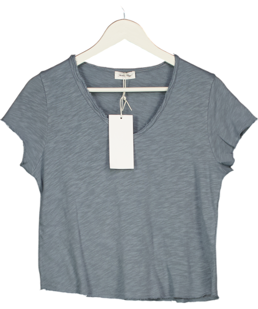 AMERICAN VINTAGE Blue Grey Sonoma T-shirt UK S