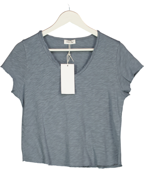 AMERICAN VINTAGE Blue Grey Sonoma T-shirt UK S