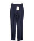 LOUNGE Navy Blue Button Front Wide Leg Trouser UK 10