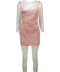 Oh Polly Pink Draped Corset Mini Dress UK 8