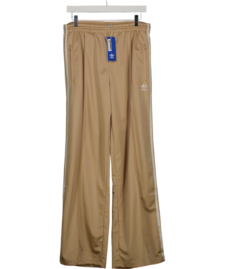 adidas Beige Firebird Loose Tracksuit Bottoms UK M