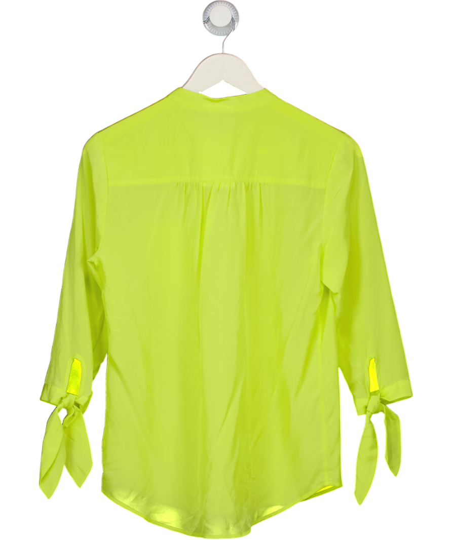 Juicy Couture Yellow Y680 Button Down Tie Cuff Blouse UK 6