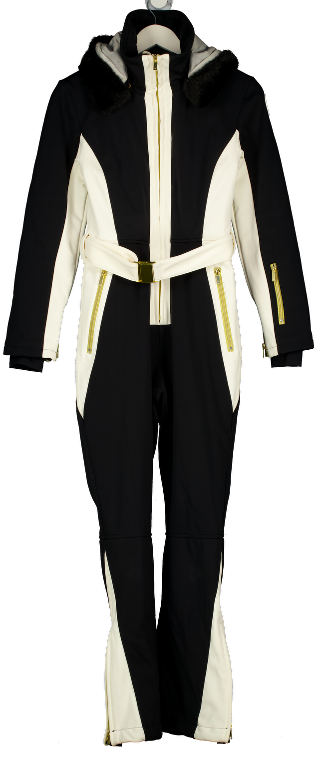 MY SUNDAY SKI Black / Cream Velocity Telluride Ski Suit UK S