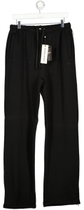THE COUTURE CLUB Black Embossed Logo Straight Leg Joggers UK 12
