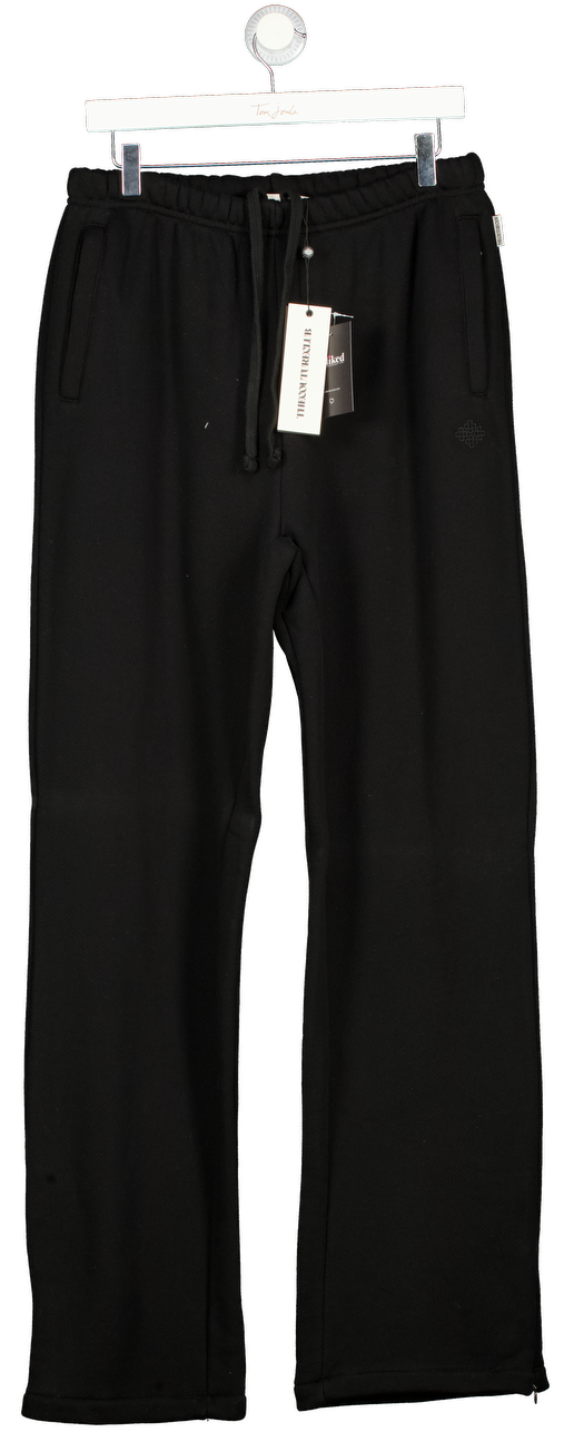 THE COUTURE CLUB Black Embossed Logo Straight Leg Joggers UK 12
