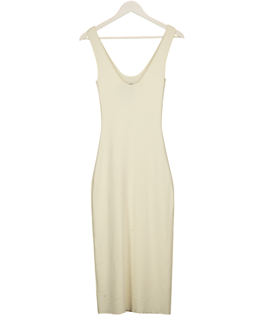 BOA Cream Sleeveless Knitted Dress UK S