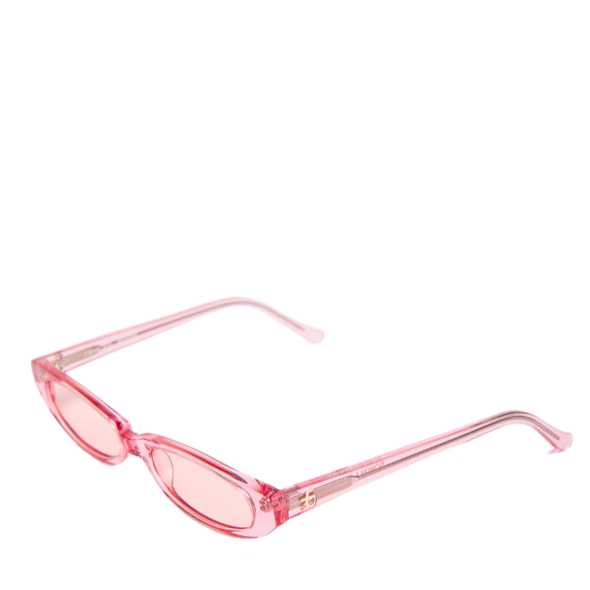 Roberi & Fraud Frances pink acetate Logo arm sunglasses