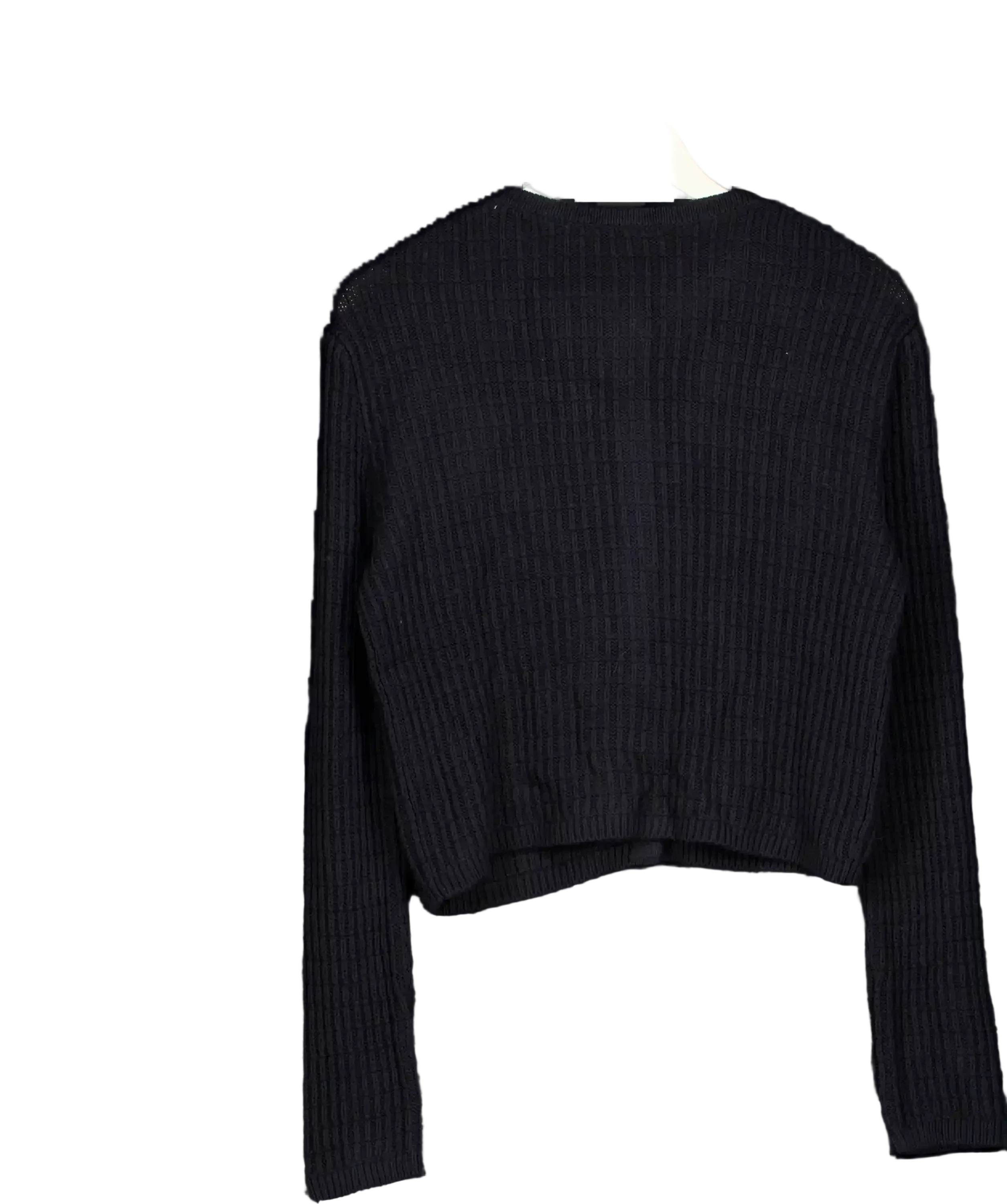 NEW LOOK Navy Blue Compact Knit Gold Button Cardigan UK 10
