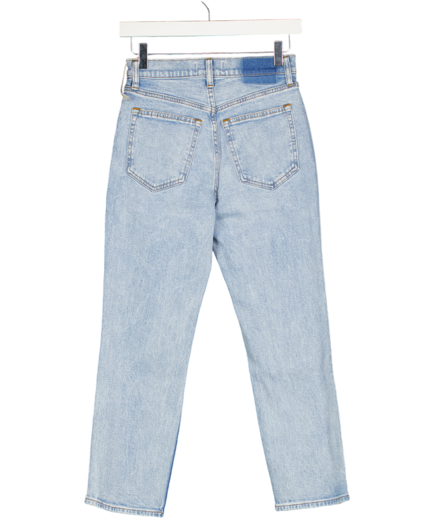 Abercrombie & Fitch Blue Ultra High Rise Ankle Straight Jean - Relaxed Fit Jeans W26