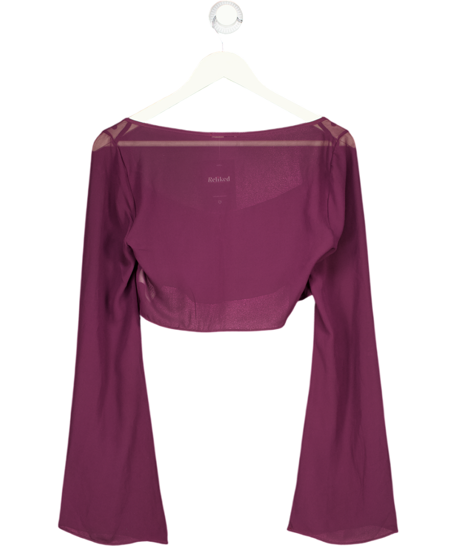 HOUSE OF CB Purple Marseille Prune Cover Up Top UK S