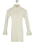 LOVERS & FRIENDS White Knit Roll Neck Mini Dress UK XS