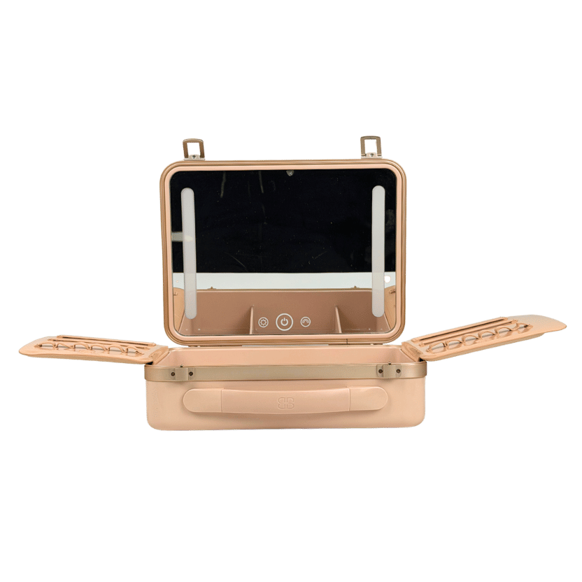 BEAUTIFECT Nude Portable Vanity Case With Led Lighted Mirror