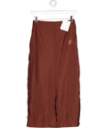 THE FRANKIE SHOP Calliope Semi-sheer Midi Skirt - Burgundy Brown UK S
