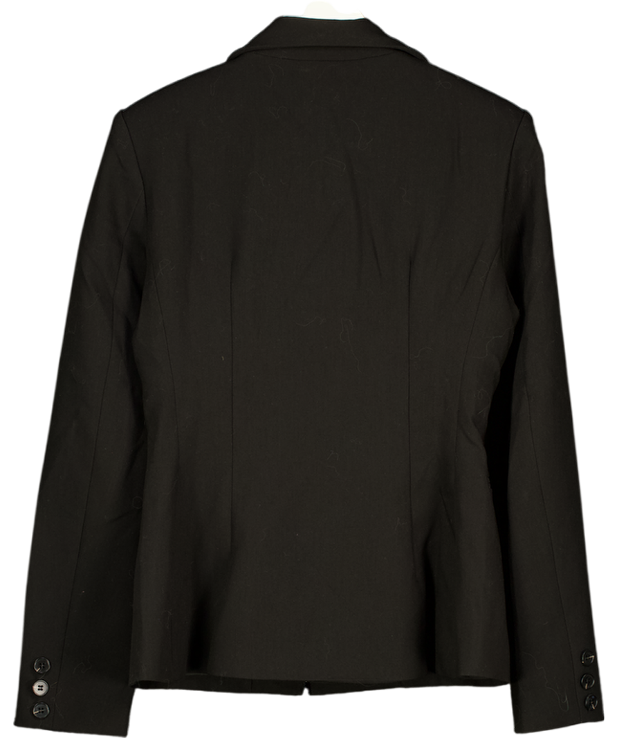 WHITE FOX Black Fitted Double Breasted Blazer UK M/L