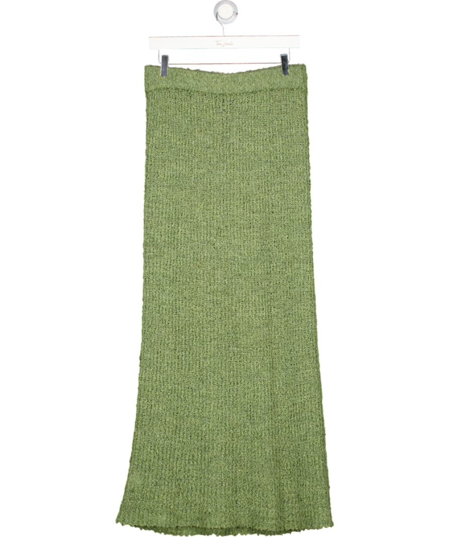 ASOS Green Boucle Knit Maxi Skirt UK M
