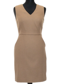 L.K.Bennett Beige Vicose/ Wool Blend Tailored Shift Dress UK 8