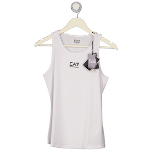 Emporio Armani White Tennis Pro Classic Tank Top UK S