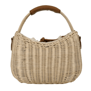 Talbots Beige Wicker Hobo Basket Bag