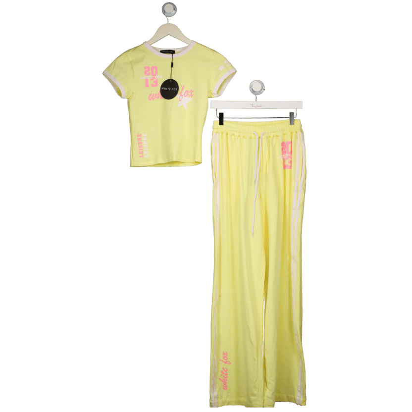 White Fox Yellow All Star Season Baby Tee And Jogger Set UK S / M